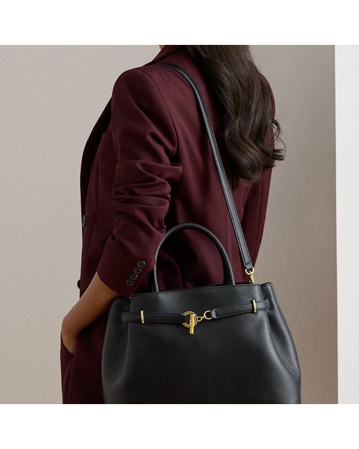 Ralph Lauren Brown Leather Large Blaike Satchel