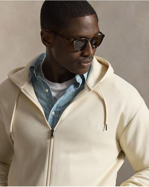 Polo Ralph Lauren Blue Double-Knit Full-Zip Hoodie for men