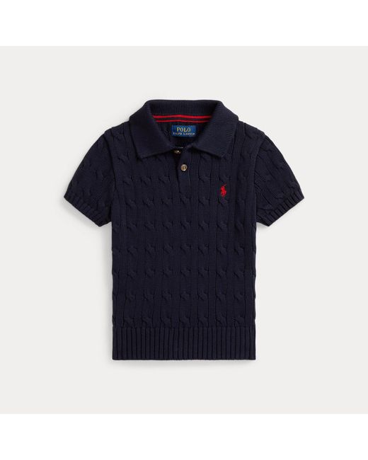 Polo Ralph Lauren Blue Ralph Lauren Boy's Cable-Knit Cotton Polo Sweater for men