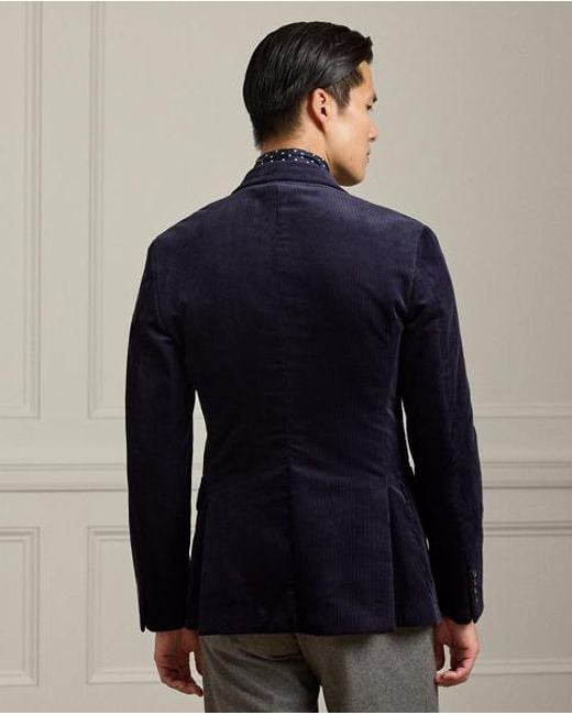 Ralph Lauren Kent Handgemaakt Corduroy Colbert in het Blue voor heren