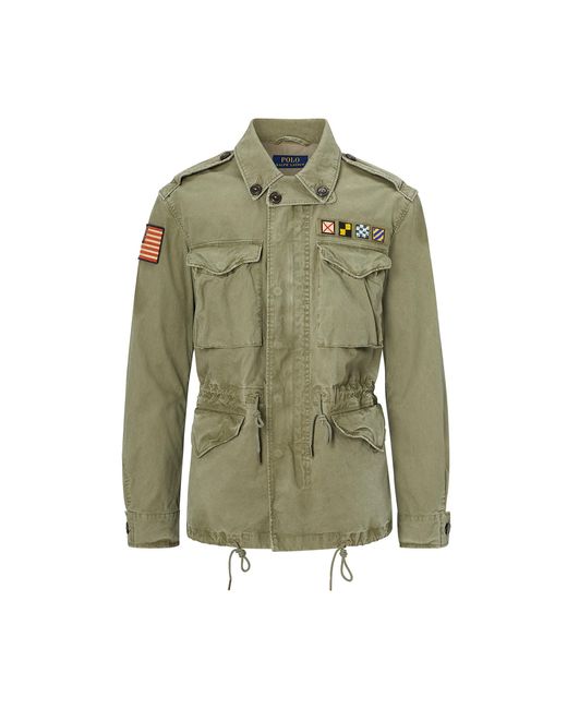 Polo Ralph Lauren Cotton Canvas Military Jacket in Green for Men | Lyst
