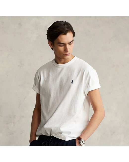 Polo Ralph Lauren Classic-Fit T-Shirt aus schwerem Jersey in Weiß für  Herren | Lyst DE