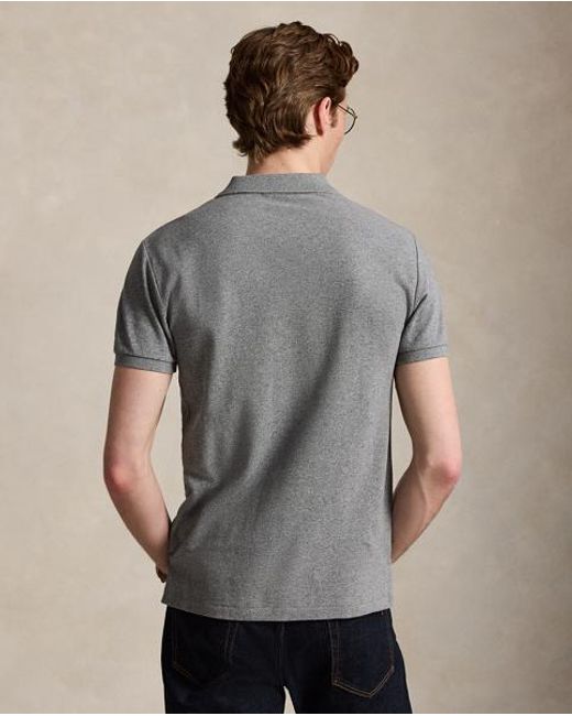 Polo Ralph Lauren Blue Slim Fit Mesh Polo Shirt for men