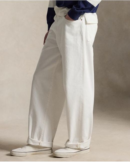 Polo Ralph Lauren White Rivington Relaxed Jeans for men