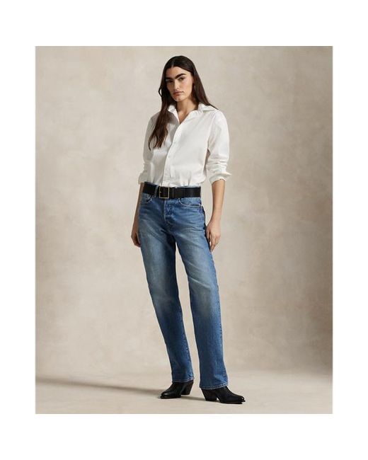 Polo Ralph Lauren White Oversize Fit Cotton Shirt