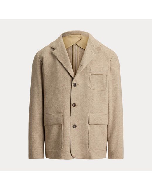Ralph Lauren Brown Hand-Tailored Textured Stables Jacket for men