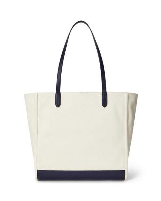 Ralph Lauren Natural Canvas Large Cameryn Tote Bag