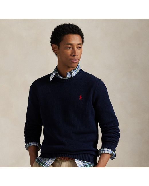 Polo Ralph Lauren Blue Cotton Crewneck Sweater for men