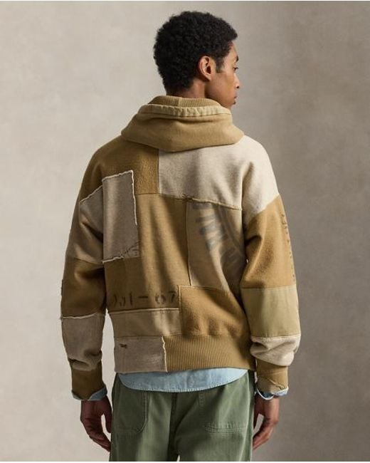 Polo Ralph Lauren Multicolor Vintage Fit Patchwork Fleece Hoodie for men