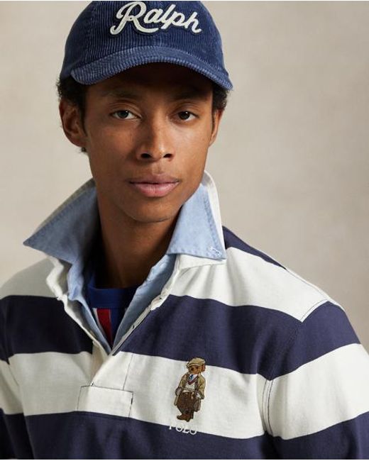 Polo Ralph Lauren Classic-Fit Rugbyhemd Mit Polo Bear in Blue für Herren