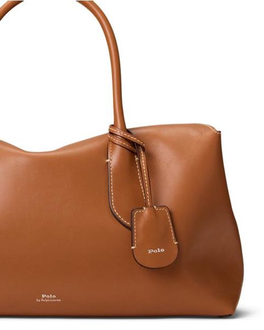 Polo Ralph Lauren Blue Bellport Leather Satchel