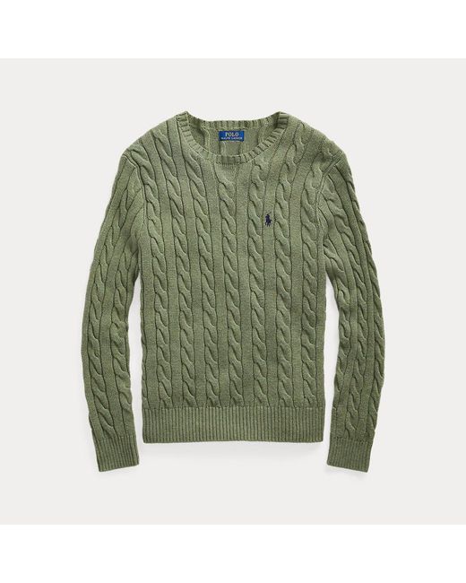 Polo Ralph Lauren Green Cable-knit Cotton Jumper for men