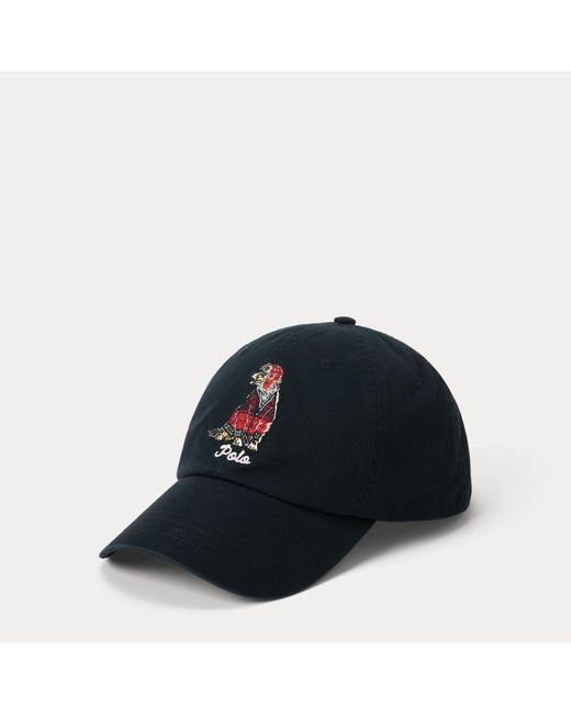 Ralph Lauren Blue Dog-Embroidered Twill Ball Cap for men