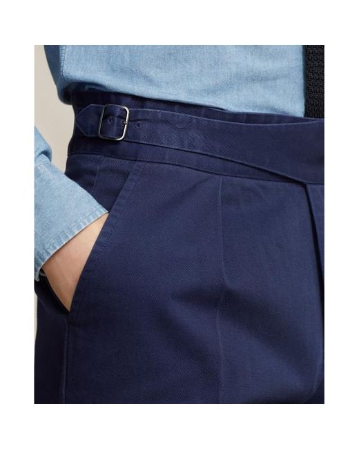 Pantaloni in chino con fibbia di Polo Ralph Lauren in Blue da Uomo