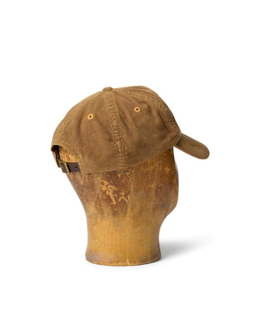 RRL Brown Leather-Patch Corduroy Trucker Cap for men