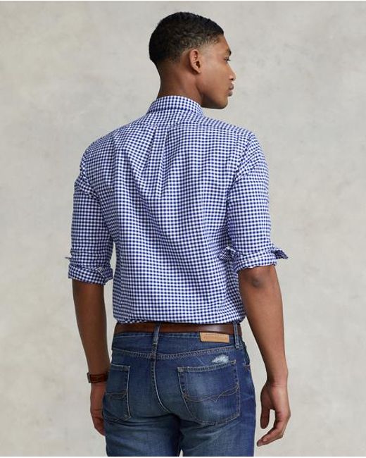 Polo Ralph Lauren Blue Slim Fit Oxford Sport Shirt for men
