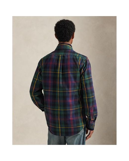 Camicia Oxford scozzese Classic-Fit di Polo Ralph Lauren in Blue da Uomo