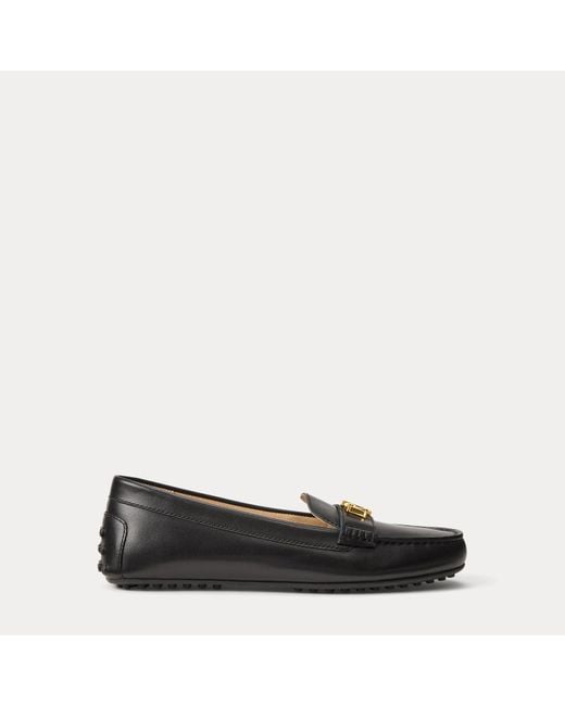 Ralph Lauren Black Barnsbury Leather Driver