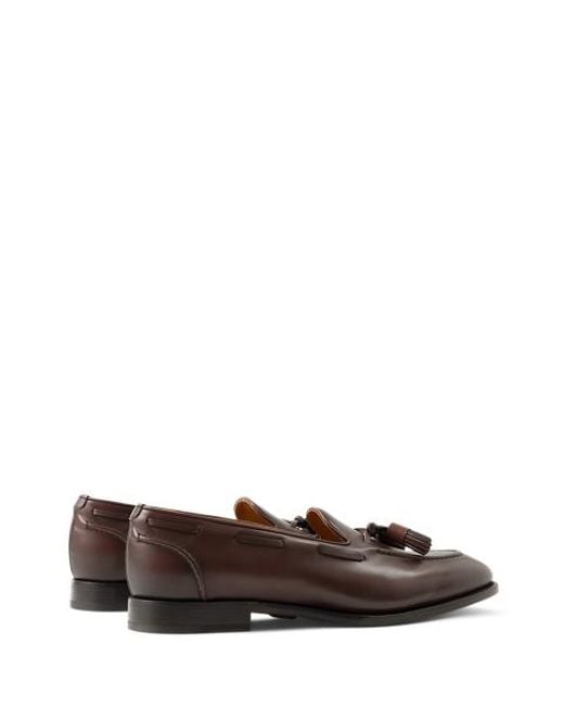 Ralph Lauren Brown Luther Tassel Calfskin Loafer for men