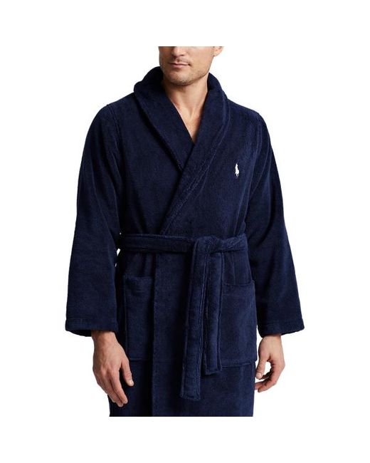 Polo Ralph Lauren Blue Cotton Terry Robe for men