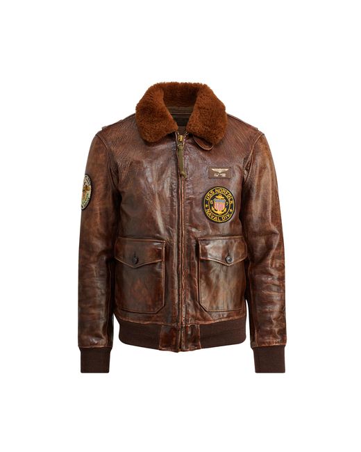 Polo Ralph Lauren Brown The Iconic G-1 Bomber Jacket for men