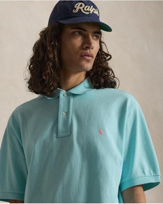 Ralph Lauren Blue The Iconic Mesh Polo Shirt for men