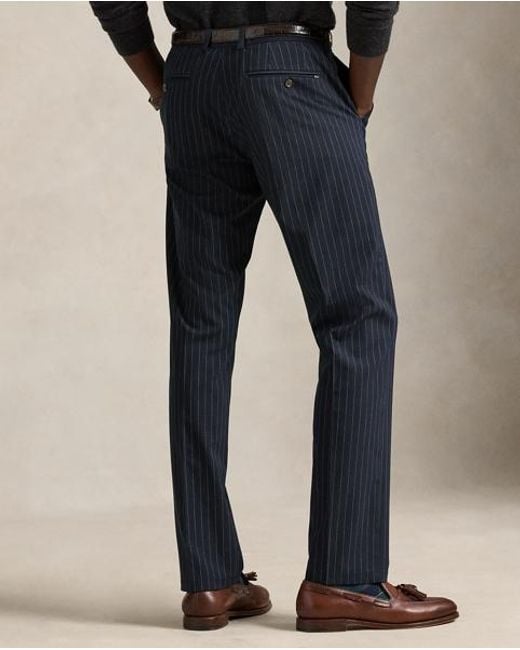 Polo Ralph Lauren Blue Manhasset Stretch Straight Fit Trousers for men