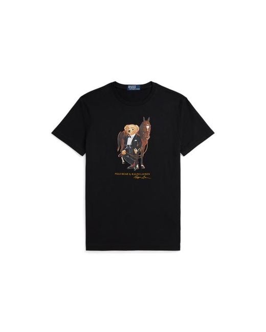 Polo Ralph Lauren Black Polo Bear Cotton T-Shirt for men