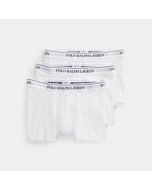 3 Bóxers De Algodón Elástico Polo Ralph Lauren de hombre de color White