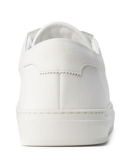 Polo Ralph Lauren Jermain Leather Trainer in White Lyst UK