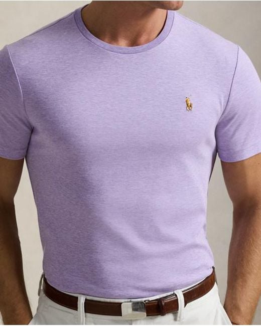 Polo Ralph Lauren Purple Custom Slim Fit Soft Cotton T-Shirt for men