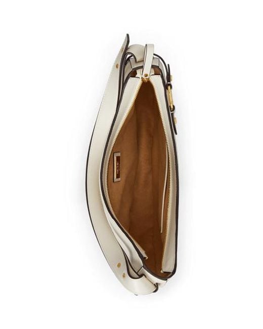 Ralph Lauren Blue Leather Large Tasha Shoulder Bag