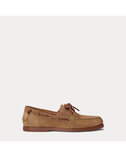 Polo Ralph Lauren Brown Merton Suede Boat Shoe for men