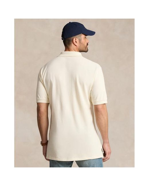 Ralph Lauren Grotere Maten - Het Iconische Mesh Polo-shirt in het Natural voor heren