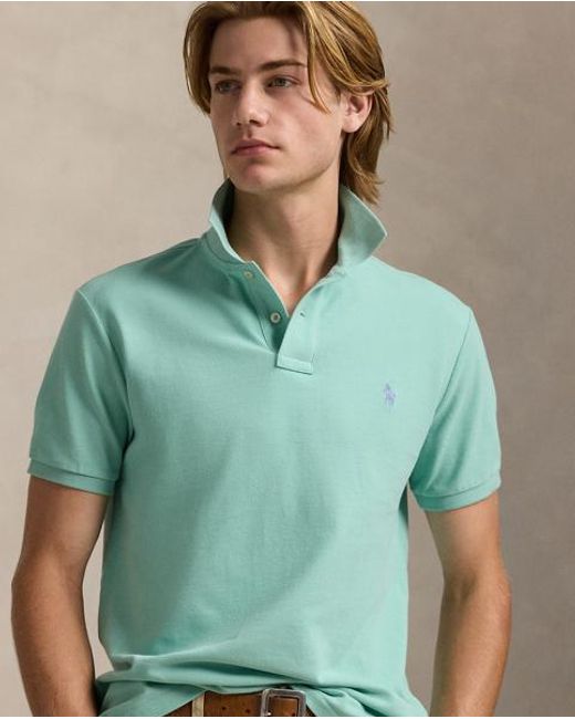 Polo Ralph Lauren Green The Iconic Classic Fit Mesh Polo for men