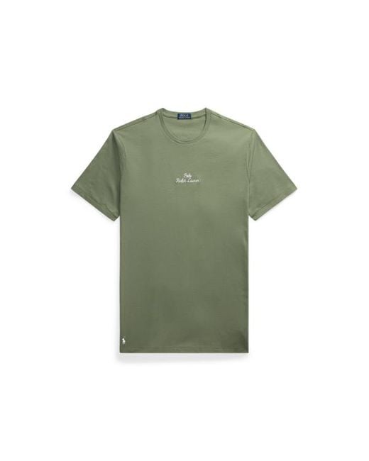 Ralph Lauren Große Größen - Jersey-T-Shirt mit gesticktem Logo in Green für Herren