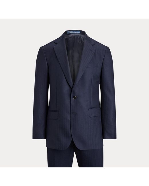 Polo Ralph Lauren Tailored-Fit Polo-Anzug Mit Fischgrat in Blue für Herren