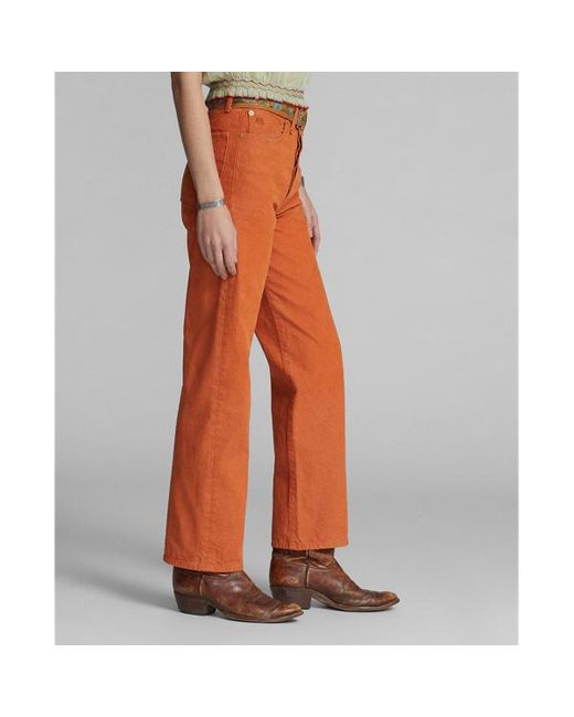 RRL Orange Boy-Fit Jeans Tangerine mit hohem Bund