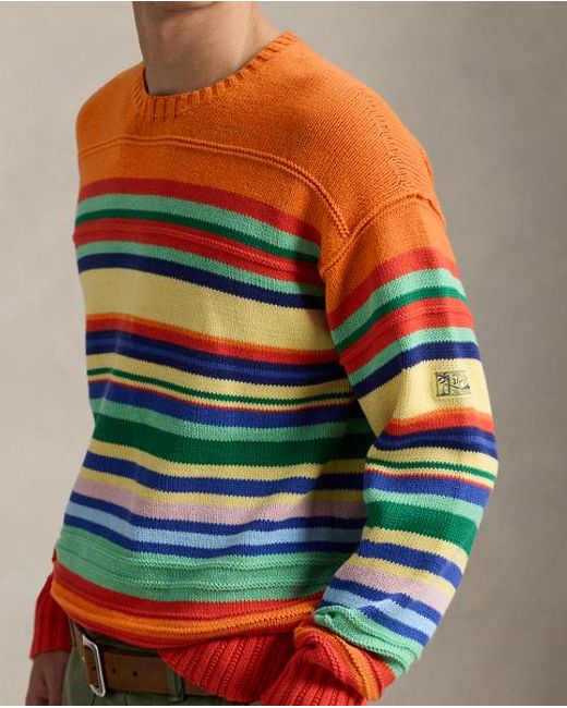 Polo Ralph Lauren Baumwollpullover Mit Streifen in Green für Herren