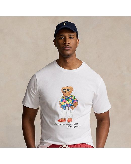 Ralph Lauren White Big & Tall - Polo Bear Jersey T-shirt for men