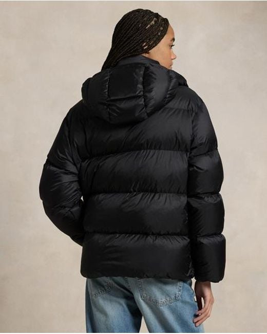 Polo Ralph Lauren Black Wasserabweisende Daunen-Steppjacke
