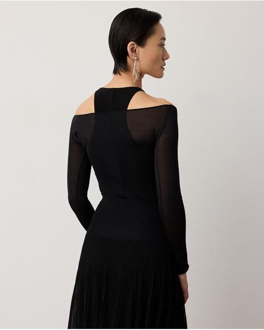 Ralph Lauren Black Maxine Layered Jersey Top