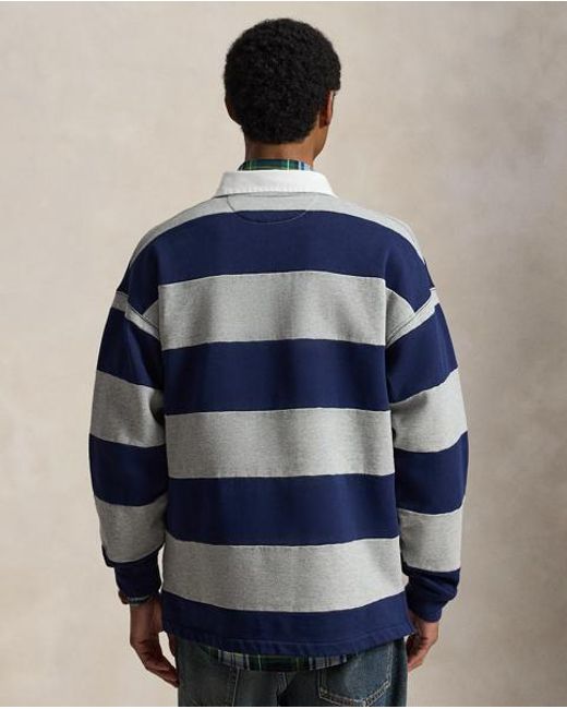 Ralph Lauren Blue Big Fit Polo Bear Rugby Sweatshirt for men