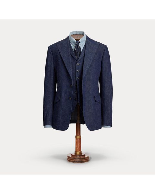 RRL Gray Denim Western Jacket for men