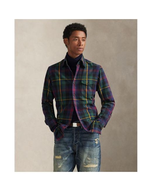 Camicia Oxford scozzese Classic-Fit di Polo Ralph Lauren in Blue da Uomo