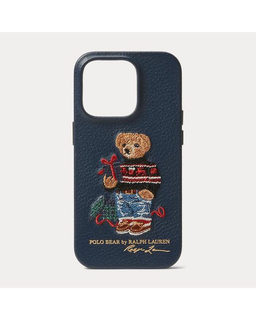 Polo Ralph Lauren Etui für iPhone 15 Pro mit Polo Bear in Blue für Herren