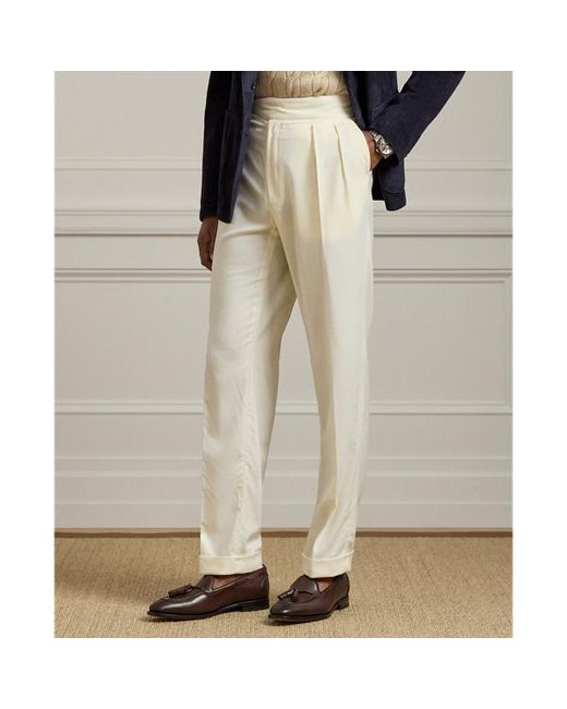 Ralph Lauren Natural Ralph Lauren Hand-Tailored Wool Gabardine Trouser for men