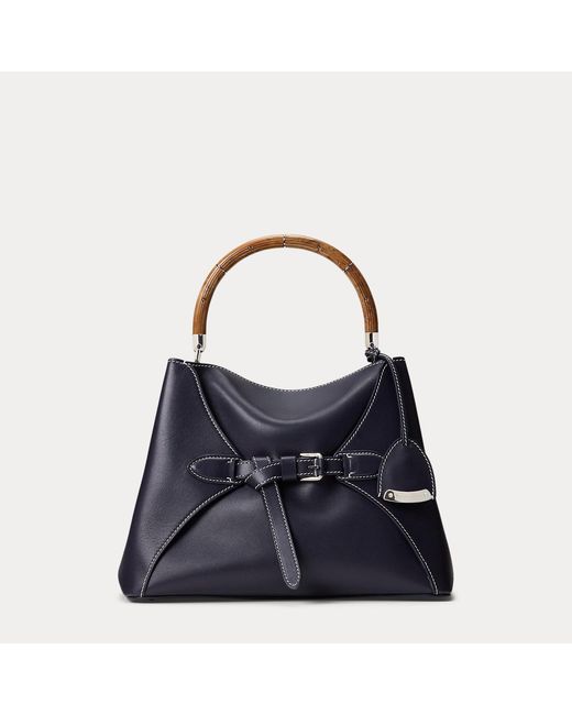 Ralph Lauren Black The Ralph Lauren Calfskin Top Handle