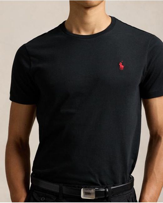 Polo Ralph Lauren Blue Custom Slim Fit Jersey Crewneck T-shirt for men