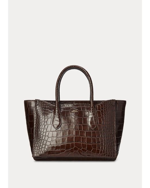 Bauletto Sloane grande goffrato di Polo Ralph Lauren in Marrone | Lyst